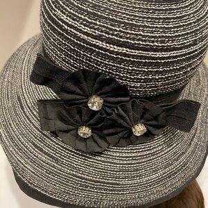 Elegant Navy and White Women's Hat